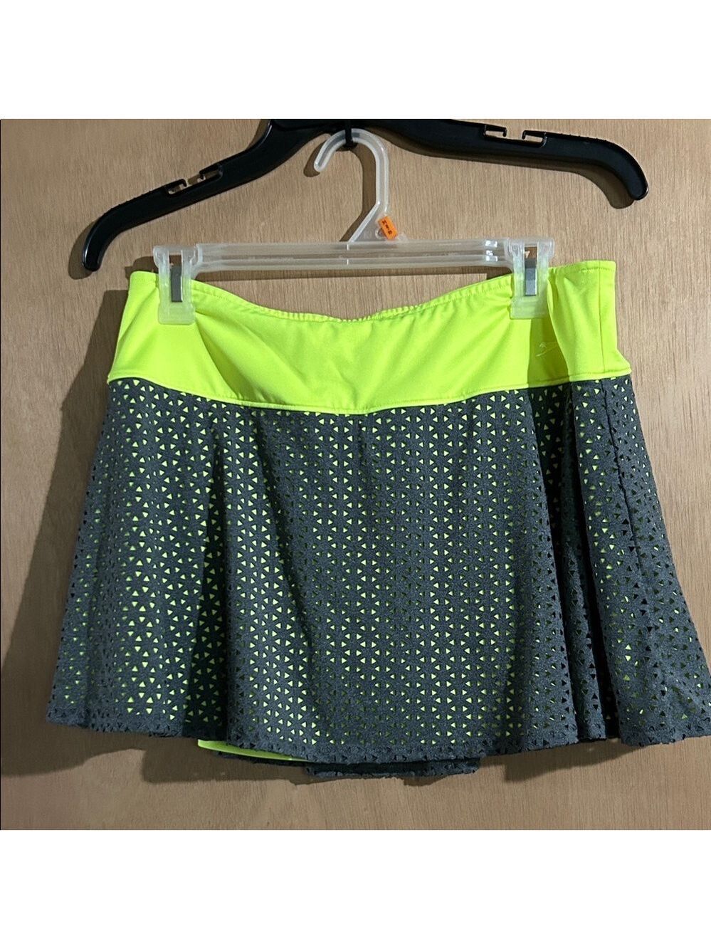 Slazenger Neon Yellow and Gray Women's Golf Skort